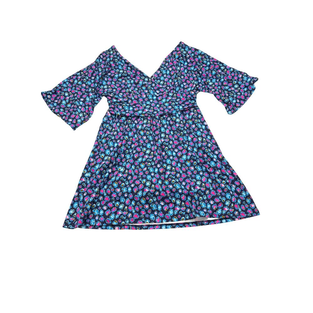 Lilly Pulitzer Parigi navy dot pattern mini romper dress. Size S. resort, preppy